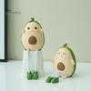 1 par Resin Djurfigurer Bordsdekor Djurstatyer med långa ben Tecknad Avokado Djurprydnader för balkong Vardagsrum Kontor