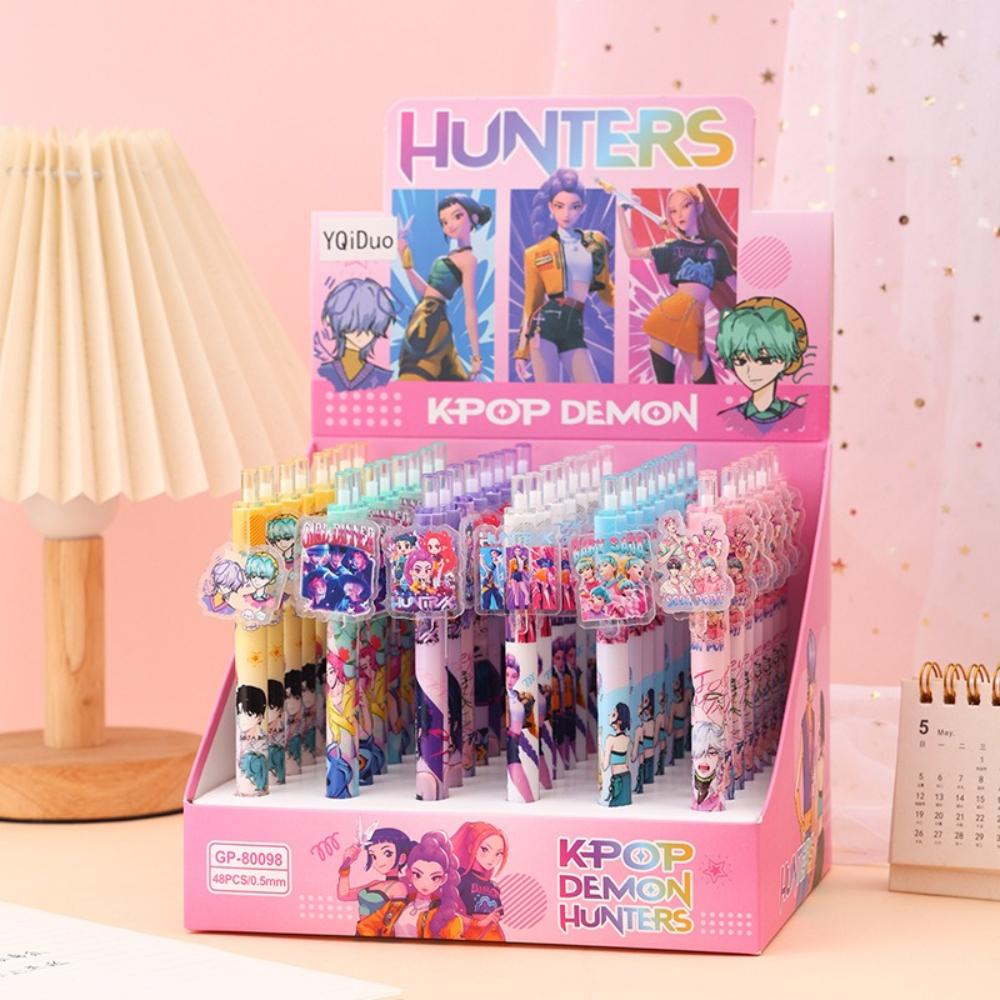 Anime K-pop Demonl Hunter Gel Pen Cute Ballpoint Pen Quick-Drying Smooth Writing Student Office Supplies Stationery Holiday Gift