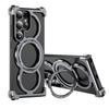 Aluminum Alloy Hollow Heat Dissipation Phone Case, for Samsung S26 S25 S24 S23 Ultra Magnetic Frameless Rotating Bracket Case