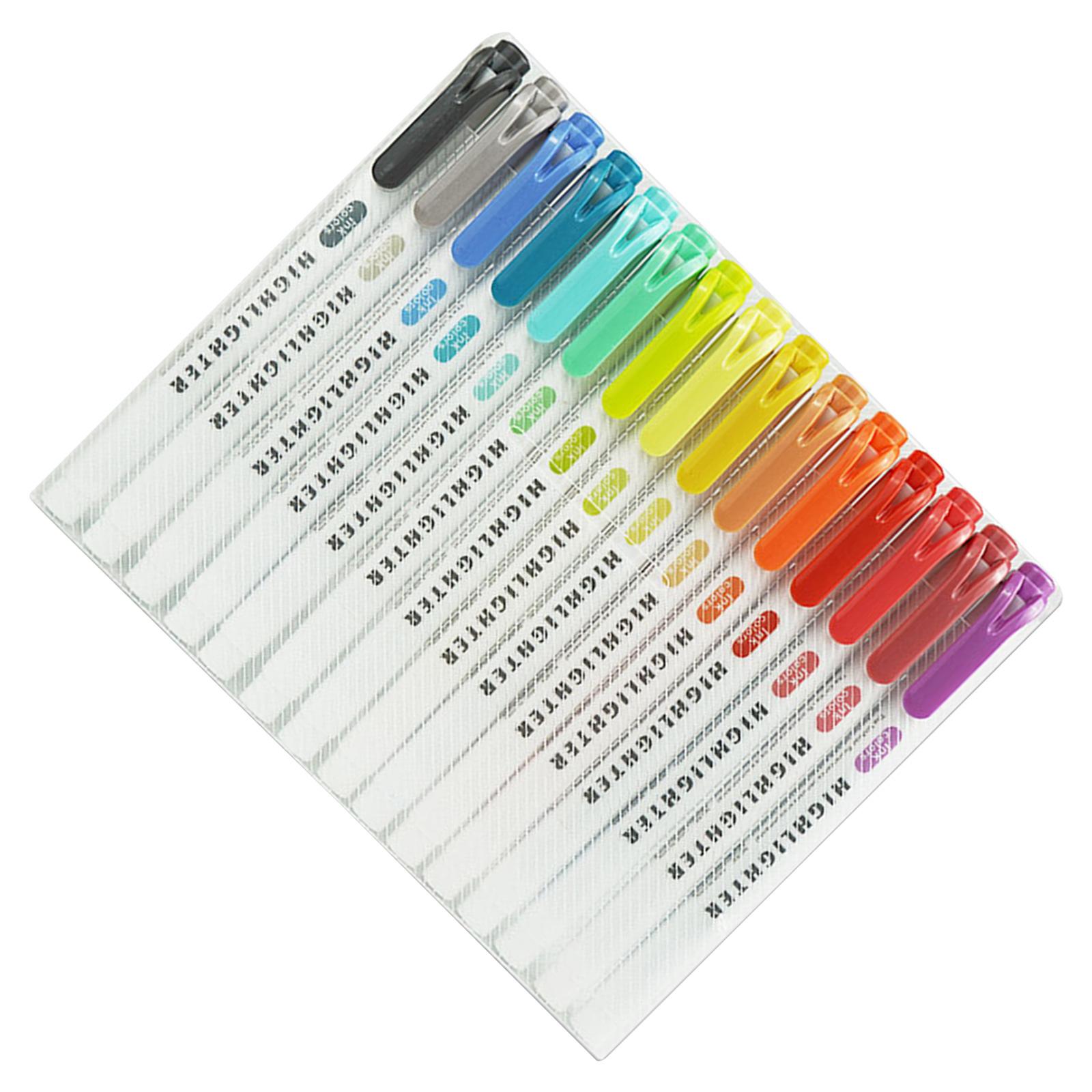 

15/25 шт. маркер с двойным наконечником, быстросохнущий, широкий, с долотом, для цветового кодирования, скрапбукинга, календаря, журнала, блокнота B