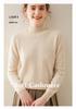 Women's Soft Cashmere Half-High Collar Sweater - Cozy, Loose-Fit, Solid Color, Gentle Style for Autumn/Winter.
