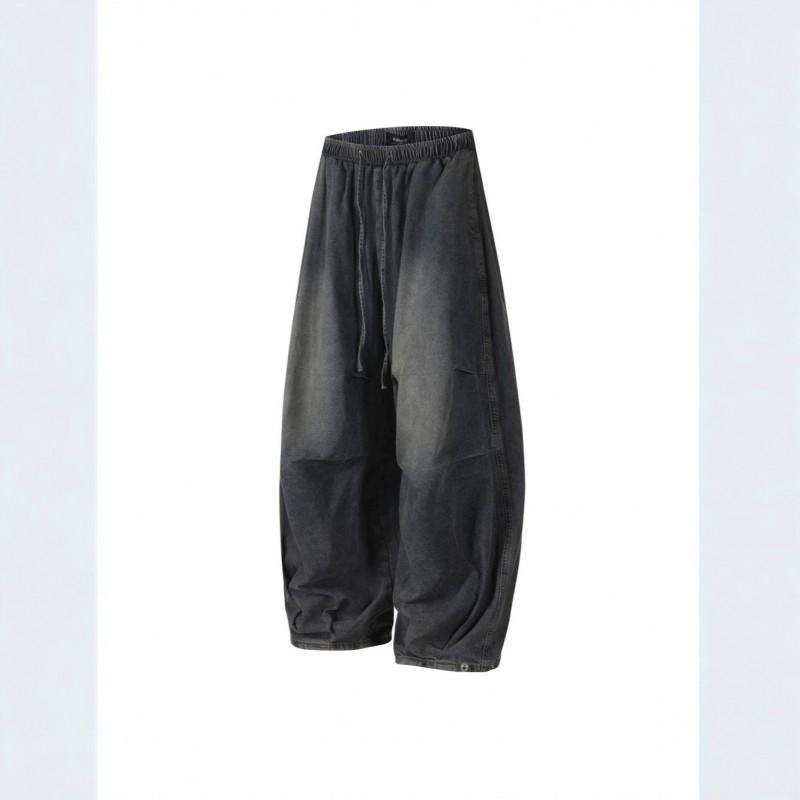 American Vintage Washed Jeans Loose Wide Leg Work Pants Unisex