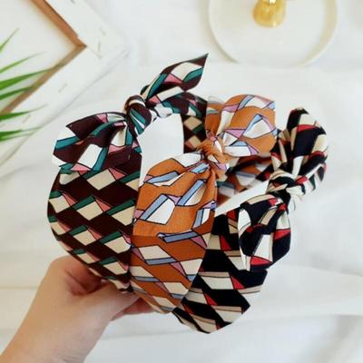 Women's Summer Multicolor Square Ribbon Hairband