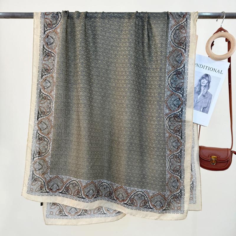 

Spring and summer retro long scarf women s personality design sense chain printed scarf fashion temperament matching scarf 85*180