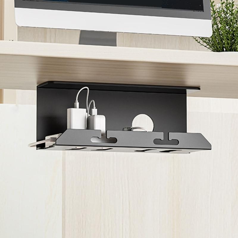 Home Office Kabelmanagement Schreibtischschale Vielseitige Schreibtisch-Kabelwanne Wandmontierter Kabelhalter Untertisch-Kabelbox
