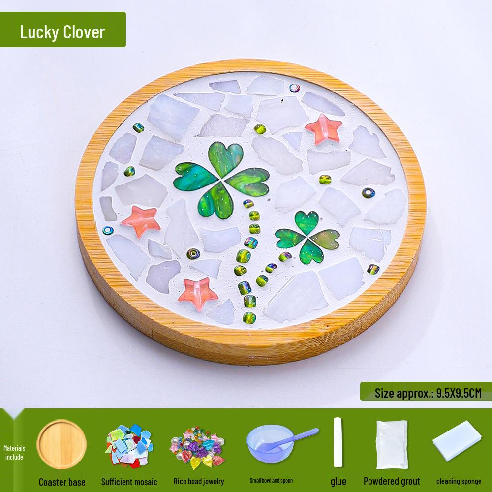 DIY Mosaic Coaster Kit: Creative Glass Sticker Craft for Kids & Adults