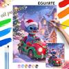 Stitch Christmas Oil Painting Hand Painting Art Kit Coloring Painting Handmade Diy Home Decoration Gift