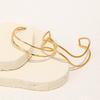 MamacitaSlay 316L Stainless Steel Wave Shaped Cuff Bracelet 18K Gold Plated Waterproof Wrist Jewelry Women's Creative Bracelet