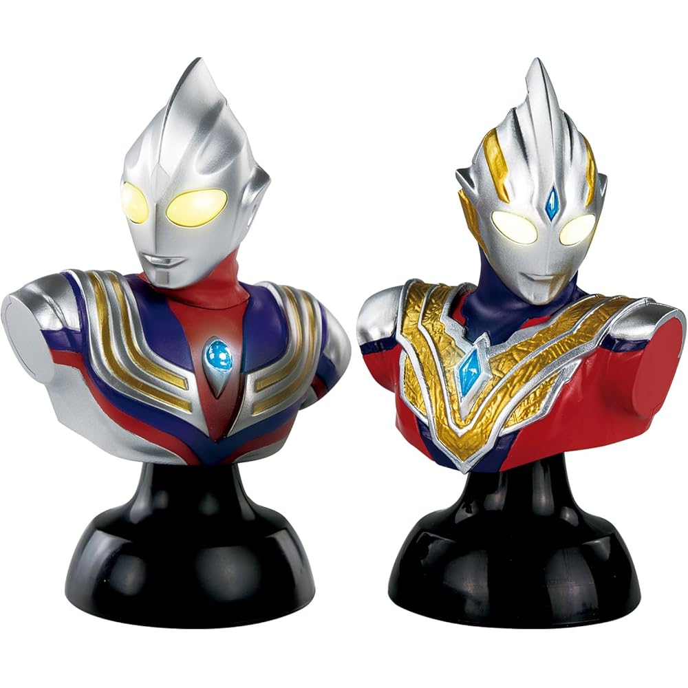 Galaxy Ultra Lighting Series Ultraman Tiga & Ultraman Trigger Action Figures Set