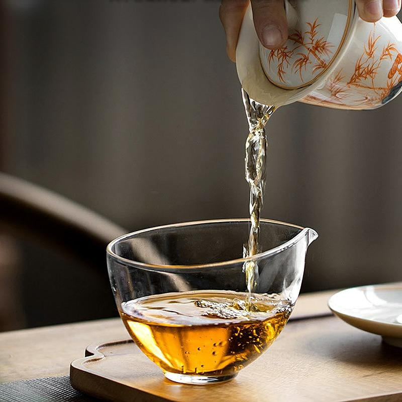 Japanese Style Glass Matcha Chawan Matcha Bowl Fair Cup Tea Pitcher Tea Divider Chahai Kung Fu Tea Ceremony Accessories New