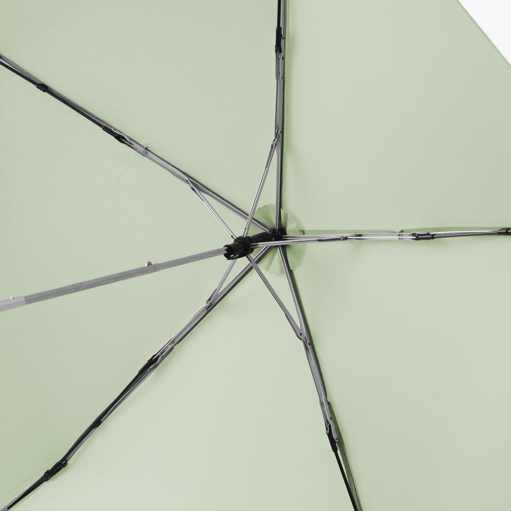 MUJI Lightweight Folding Umbrella Sun and Rain Dual Use UV Protection 90% Unisex Compact Travel Parasol 50cm Light Green DEA03A6S