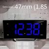 Curved LED Dual Alarm Clock Radio with Time Projection and Multifunctional Night Light