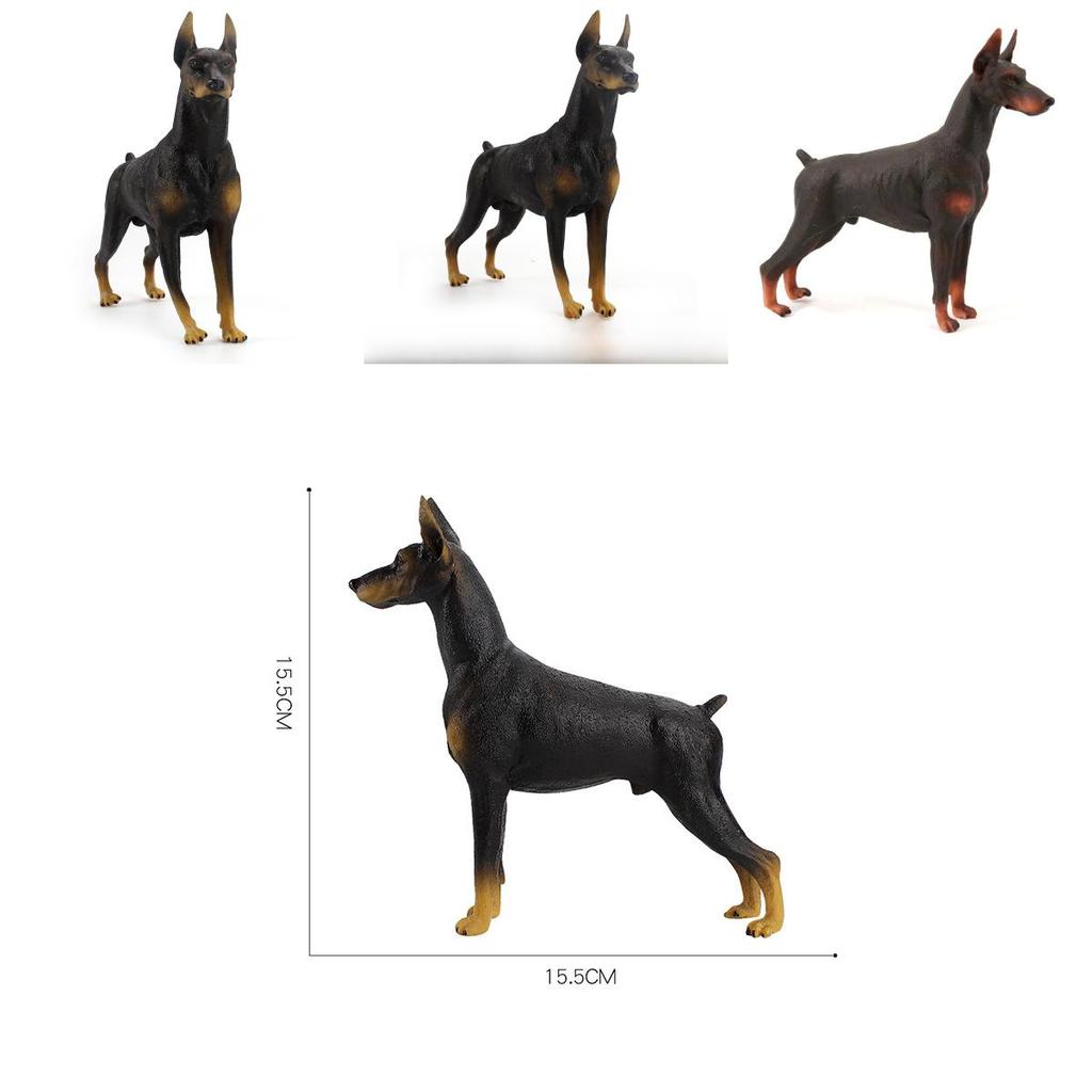 Pvc Toy Doberman Dog Model For Childrens Educational Farm And Animal Scene