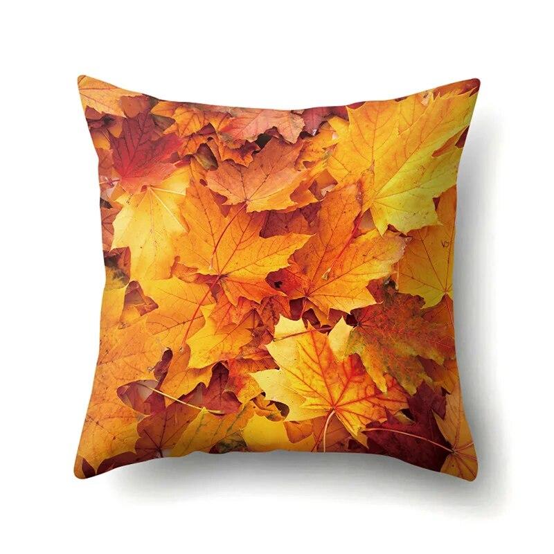 Maple Leaf Pillowcase Cartoon  Lumbar Pillow Sofa   Cushion