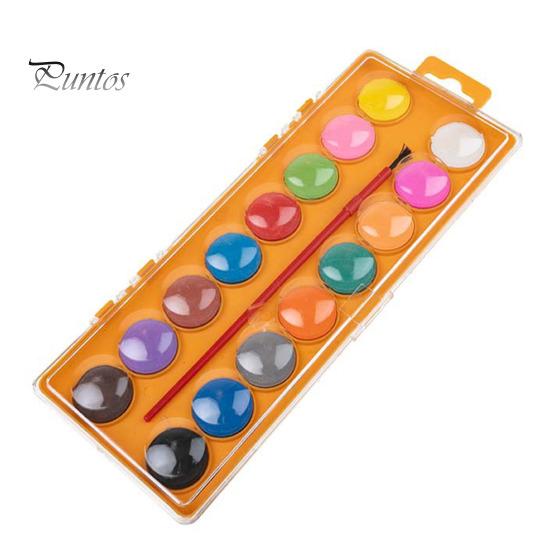 

1 набор акварельных красок 16 цветов твердые акварельные пигменты водорастворимые краски портативная акварельная палитра для школьных проектов путешествия темно-оранжевого