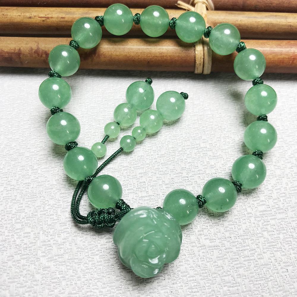 Handmade Dongling Jade Rose Flower Women s Bracelet Handwoven