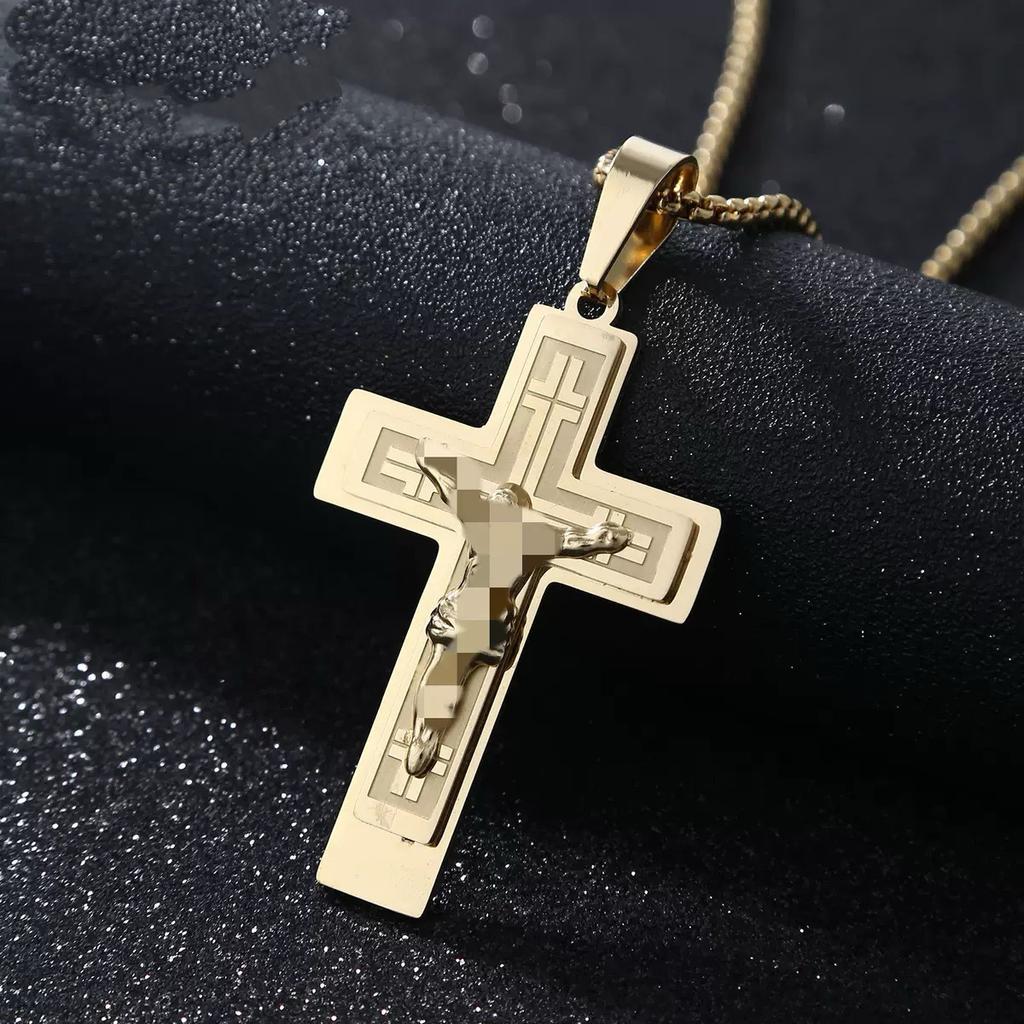 2026 Kreuz Halskettenanhänger Persönlichkeits Halskette für Männer Mode Vielseitige Trend Accessoires