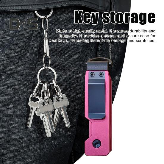 Key Storage Clip Compact Design Metal Construction Outdoor Portable Key Storage Organizer Compatible with Various Key Types