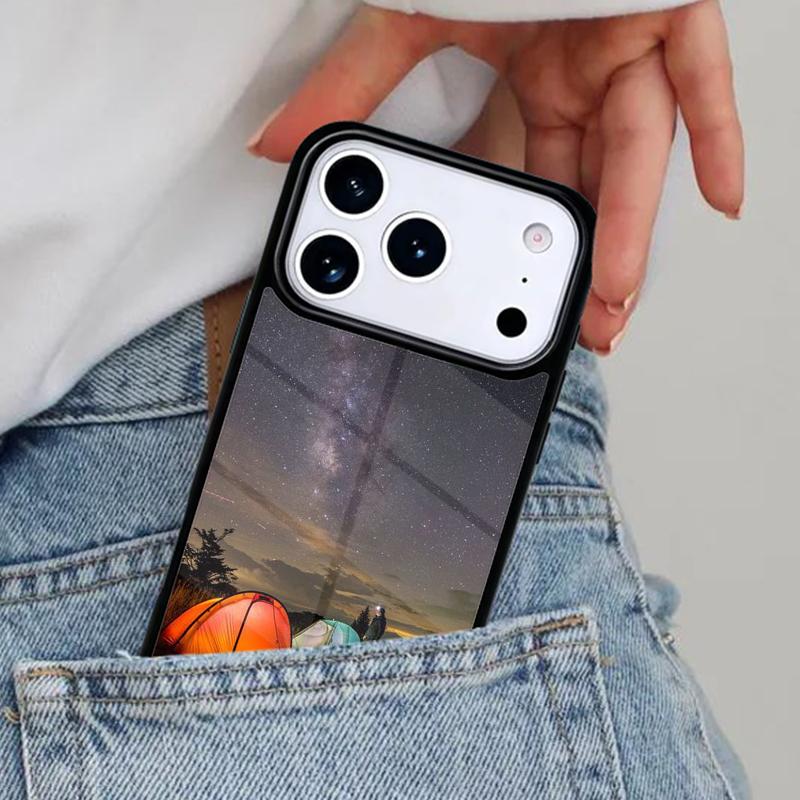 Camping Nature Mountain Phone Case for iPhone 16e 15 14 13 12 17 Pro Max Plus Air 17pro Cover Coque