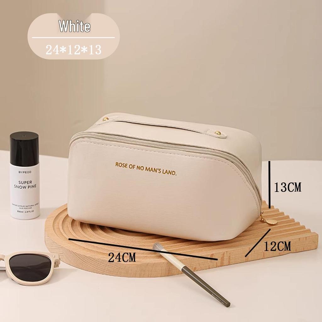 Premium Large Capacity Women's Cosmetic Bag: Portable Travel Makeup Organizer Case