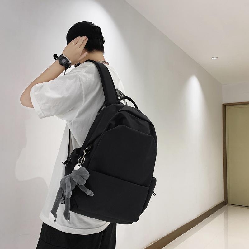 Schoolbag Mori large-capacity solid color backpack male trend ins Korean version versatile schoolbag female high school student campus backpack