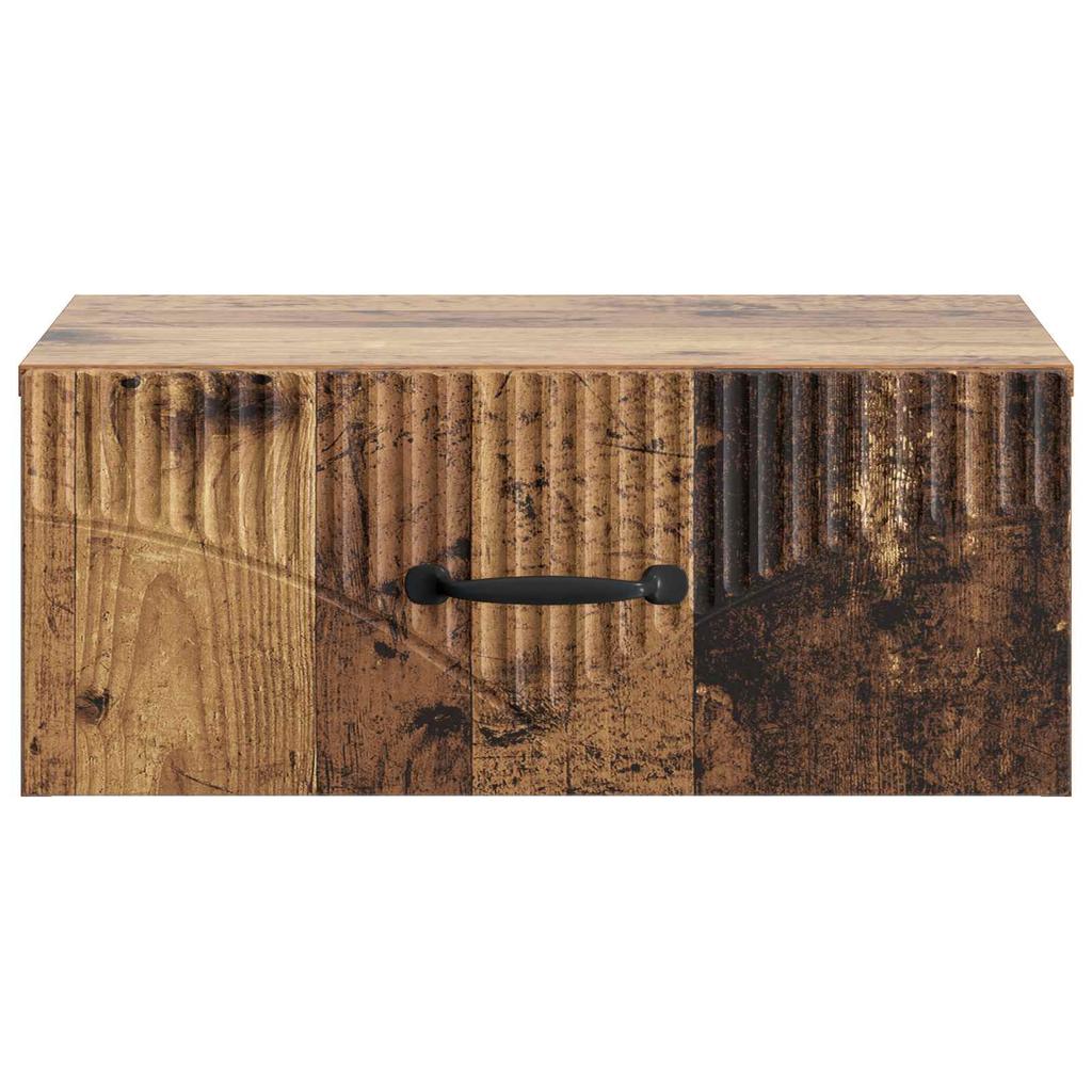 Wall Mounted Nightstand Reclaimed Wood Look 49 x 34.5 x 20 cm