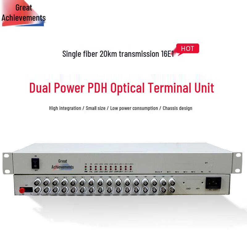 Hongji 16-Port E1 PDH Optical Transceiver