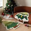 Bath Mat Christmas Tree Bath Rug with Strong Absorbency Slip Resistant Floor Pad Perfectly Keep Floor Dry