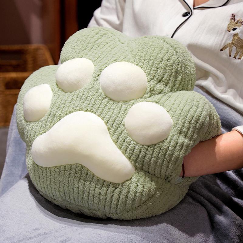 Cat Cartoon Adorable Paw Plush Pillow Cushion Blanket For Office And Room