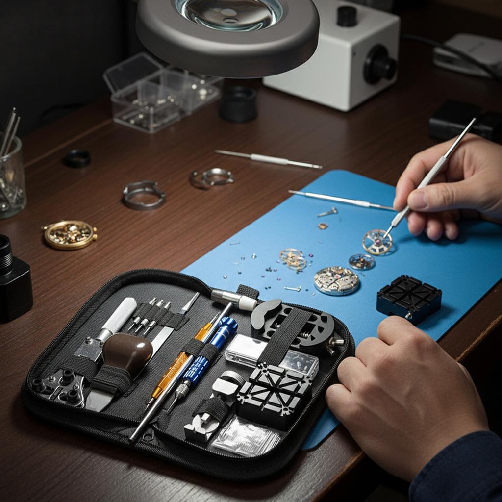 138Pcs Watch Tool Set Precisions Instrument For Battery Change Band Adjustment Professional Watchmaker Tool
