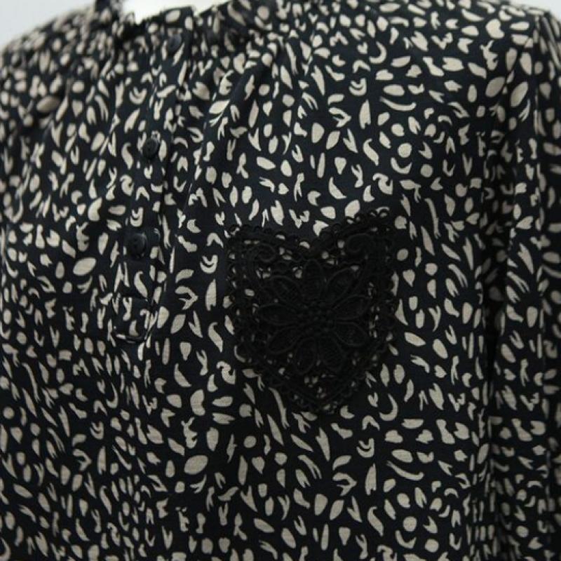 Shiz Madam Neck Banding Pocket Blouse T57163