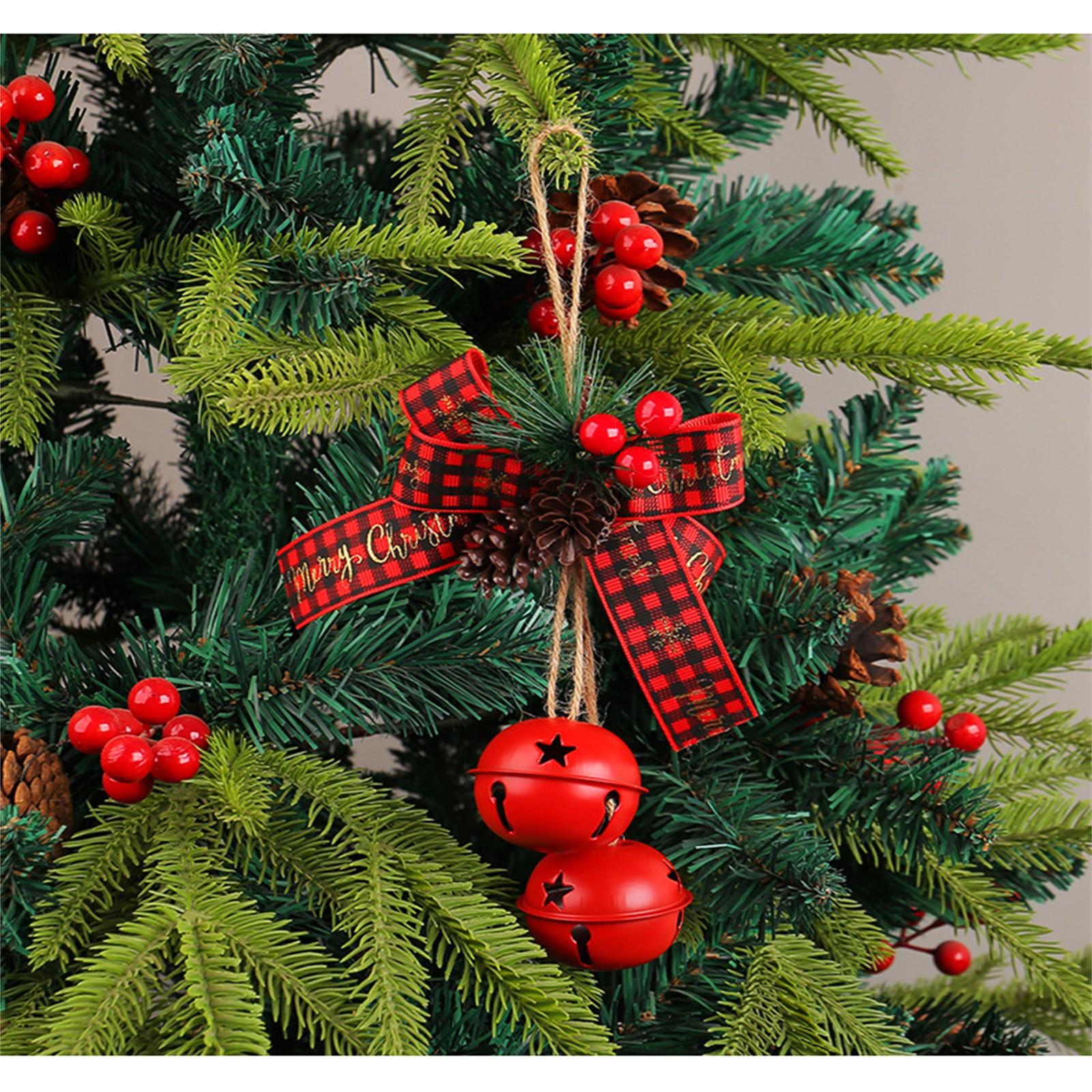 

Різдвяний лук Залізні дзвіночки Прикраса для дому Конопляна мотузка Ягода Різдвяні дзвіночки Підвіски для ялинки One Size червоний