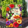 Double-sided garden flag with hummingbird design—for hanging in the yard, home decor, and holiday decorations; no flagpole requi