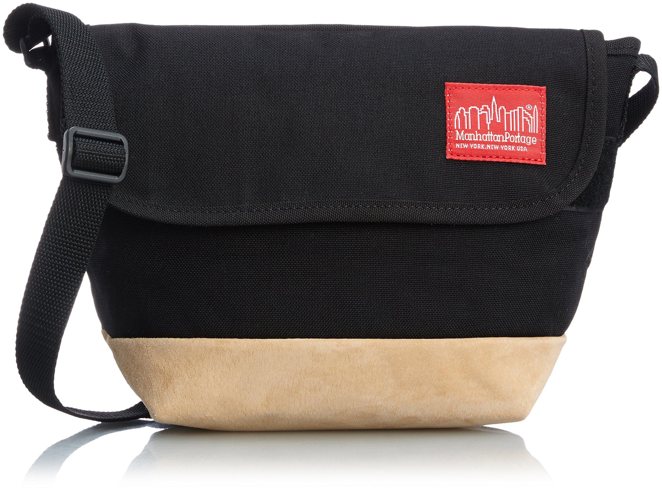 

Genuine Suede Fabric Casual Messenger Shoulder Bag MP1603SD12 Black [Manhattan Portage] [Official] (XS) чорний