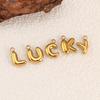 3Pcs Bubble Letter Charms Fadeless Gold Color PVD Plated Balloon Alphabet A-Z Pedant DIY Initial Necklaces Women Jewelry Making
