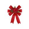 Christmas Decorations High-end Gold Velvet Bow Christmas Flocking Bow Large Red