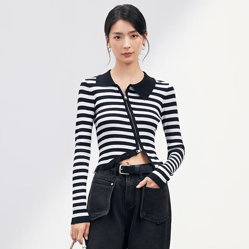 JOY SPEAKER Women's Striped Sleeveless Knit Top