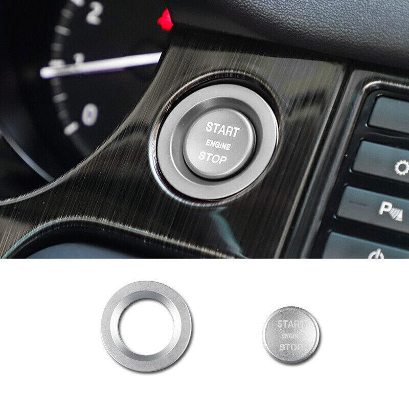 For Range Rover Evoque 12-19 Silver Aluminum Start Button Ignition Switch Cover
