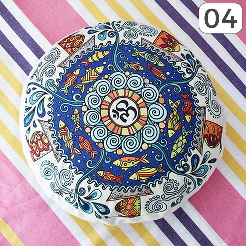 Runde Hippie-Bodenkissenhülle im Ethno-Stil Marokkanische Futon Böhmische Mandala Meditation Pouf Homestay Hocker Dekor Kissenbezug
