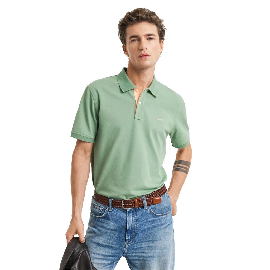 Gant Mens Contrast Pique Polo Shirt