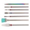 7pcs Ceramic Nail Drill Bit Rotatable Polishing Shaping Portable Cuticle Remover Bits for Nail Salon Home