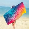 Hot Summer Days Palm Tree BeachTowel,Microfiber Absorbent Quick Dry,Oversized for Beach Pool Travel,Tropical Print Bath Towel