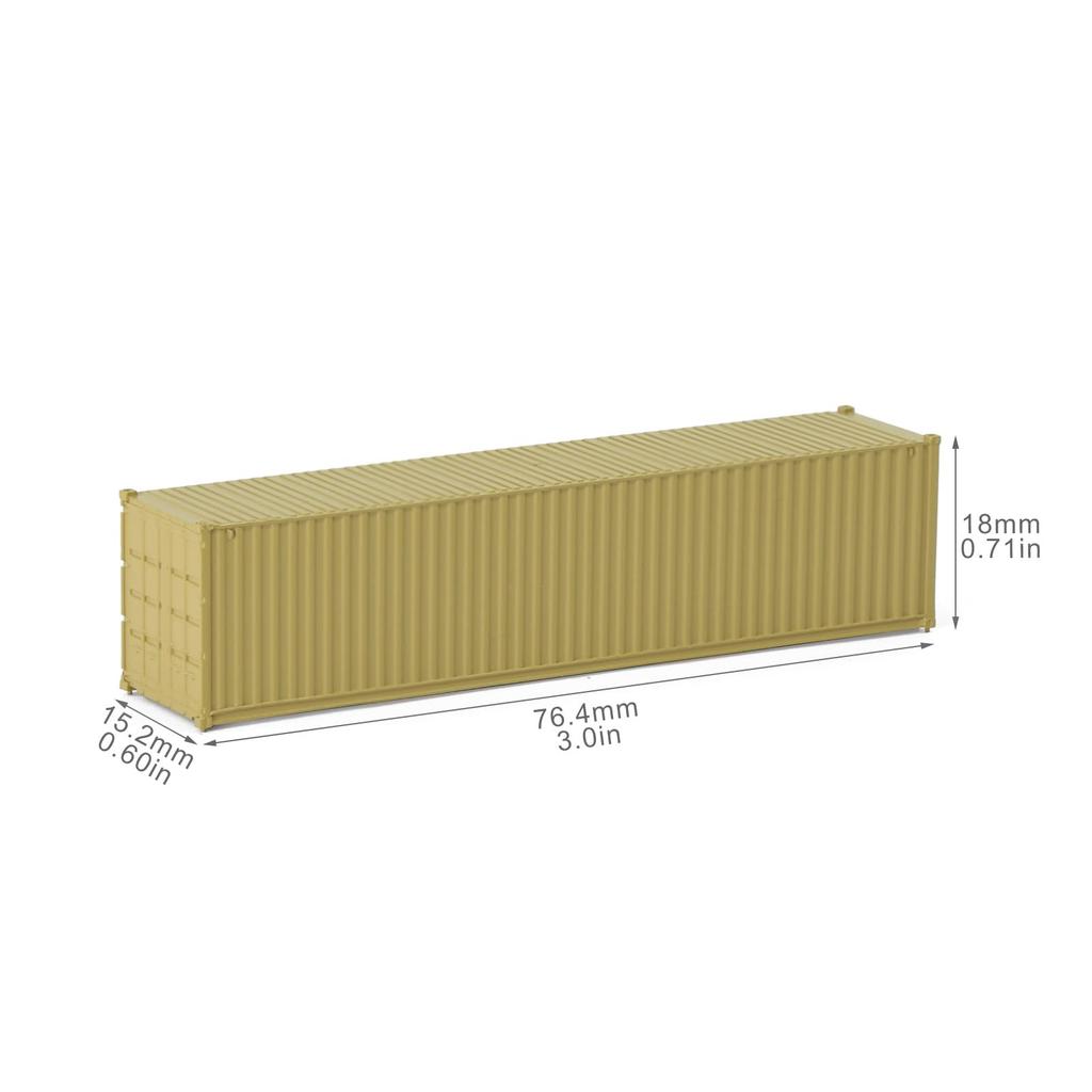 40ft N gauge new model railroad beige gray 9-pack containers, paint, supplies, (40ft)