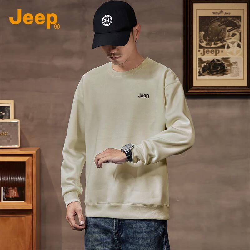 Jeep Men's Round Neck Loose Fit Sweatshirt