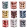 12PCS 4cm Christmas Ball Xmas Tree Balls Hanging Pendant Decoration Plastic  Xmas Party New  Accessories Ornament Decor
