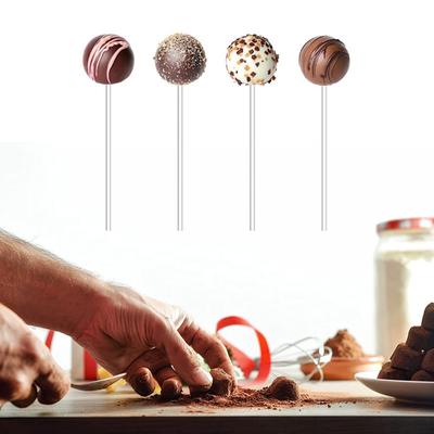 100PC Dessert Chocolate Cake Pop Clear Sticks Transparent Acrylic Lollipop Sticks