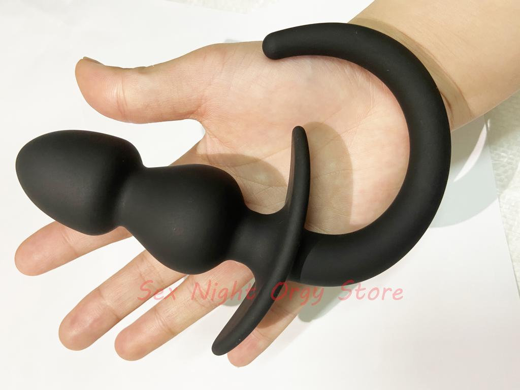 Puppy Play Silicone Dog Tail Plug Erotic Anal Sex Toys for Women Men Slave Game Role Play Pup Tail  G-spot Massage Butt Plug