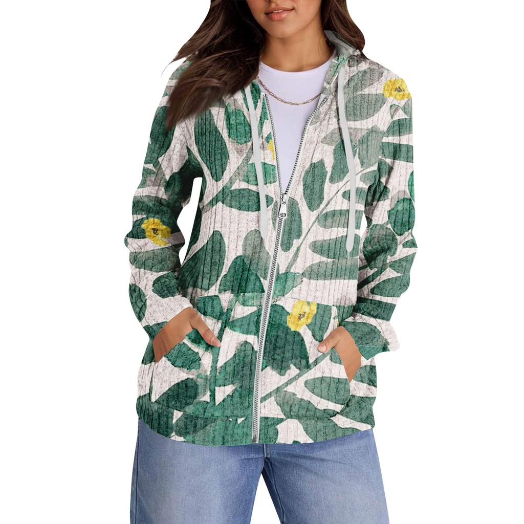 Mikiny pro ženy Trendy topy Ležérní Podzimní Móda Mikina s dlouhým rukávem S kapsami Svetr Lehký