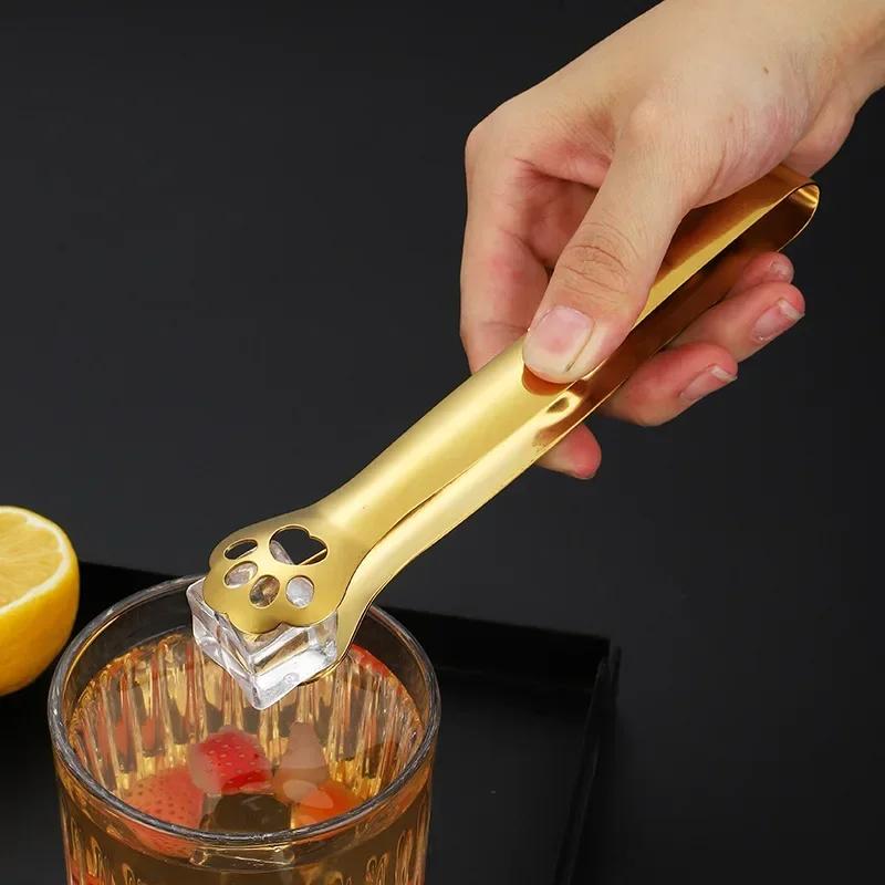 Barbecue Food Tong Non-Slip Cooking Clip Stainless Steel Ice Tongs Salad Cat Claw Shape Steak Clamp Bread Tongs Kitchen Gadgets