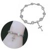 Vintage Cross Elastic Bracelet Retro Design Cross Bracelet Religious Wrist Jewelry Perfect Gift for Men and Women